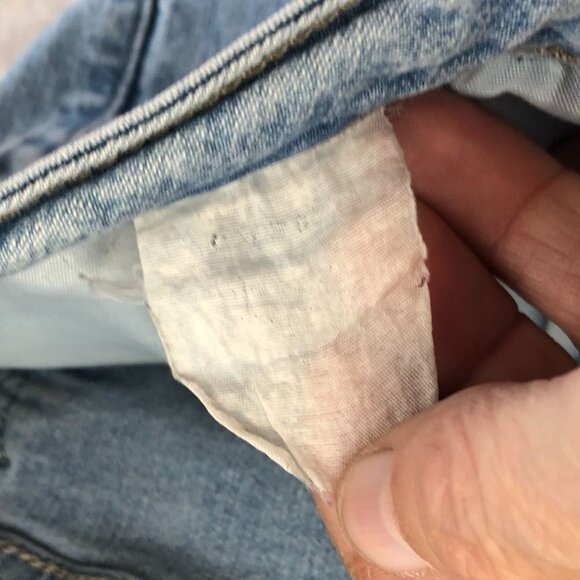 Lee Riders Womens Bermuda Jean Shorts 18 Measureed Mid Rise Blue Denim Casual - Picture 7 of 11